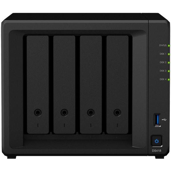 NAS Synology DiskStation DS418, Realtek RTD1296 1.4GHz, 2GB DDR4, 4 Bay, 2 x USB 3.0, 2 x LAN