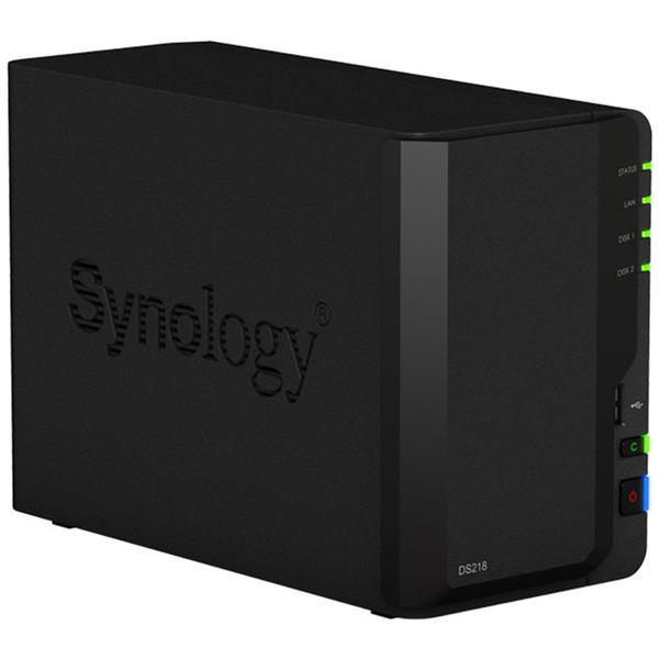 NAS Synology DiskStation DS218, Realtek RTD1296 1.4GHz, 2GB DDR4, 2 Bay, 2 x USB 3.0, 1 x USB 2.0, 1 x LAN