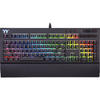 Tastatura gaming Thermaltake Tt eSPORTS Premium X1 RGB, USB, Layout US, Cherry MX Silver, Negru