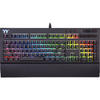 Tastatura gaming Thermaltake Tt eSPORTS Premium X1 RGB, USB, Layout US, Cherry MX Blue, Negru