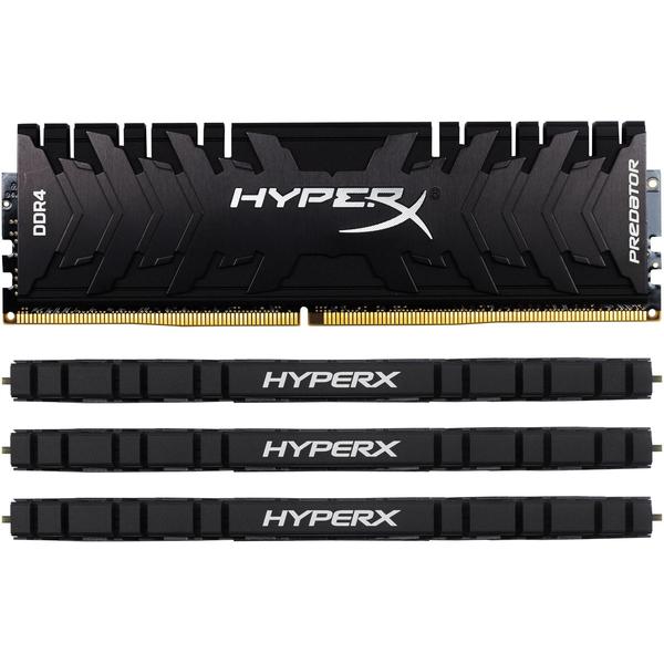 Memorie Kingston HyperX Predator Black, 32GB, DDR4, 2666MHz, CL13, Kit Quad Channel