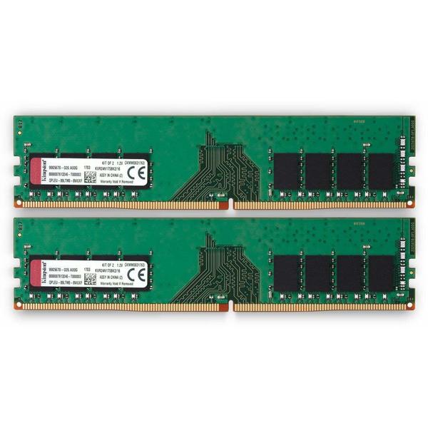 Memorie Kingston ValueRAM, 16GB, DDR4, 2400MHz, CL17, Kit Dual Channel