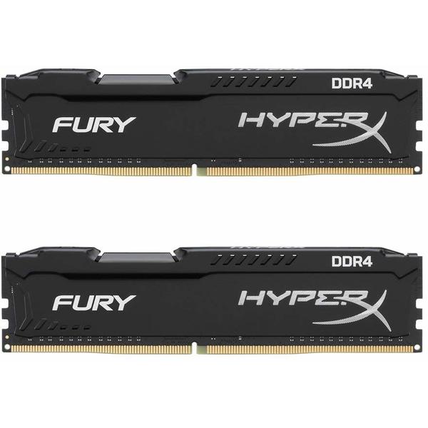 Memorie Kingston HyperX Fury Black, 16GB, DDR4, 2666MHz, CL16, Kit Dual Channel