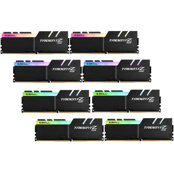 Memorie G.Skill Trident Z RGB, 128GB, DDR4, 3600MHz, CL17, 1.35V, Kit x 8