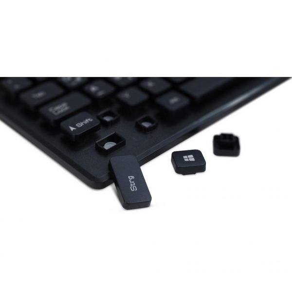 Kit Tastatura si Mouse Inter-Tech Eterno KM-232W, Wireless, USB, Negru