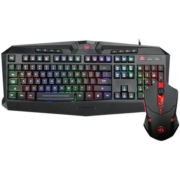 Kit Tastatura si Mouse Redragon S101-1, USB, Negru