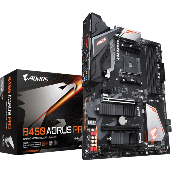 Placa de baza Gigabyte B450 AORUS PRO, Socket AM4, ATX