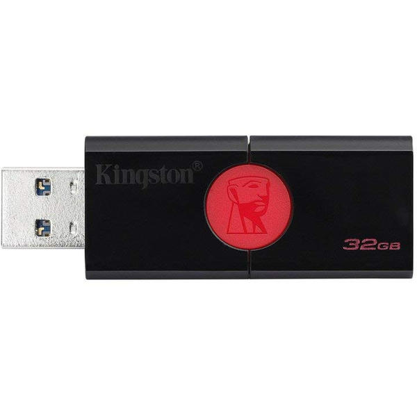 Memorie USB Kingston DataTraveler 106, 32GB, USB 3.1, Negru/Rosu