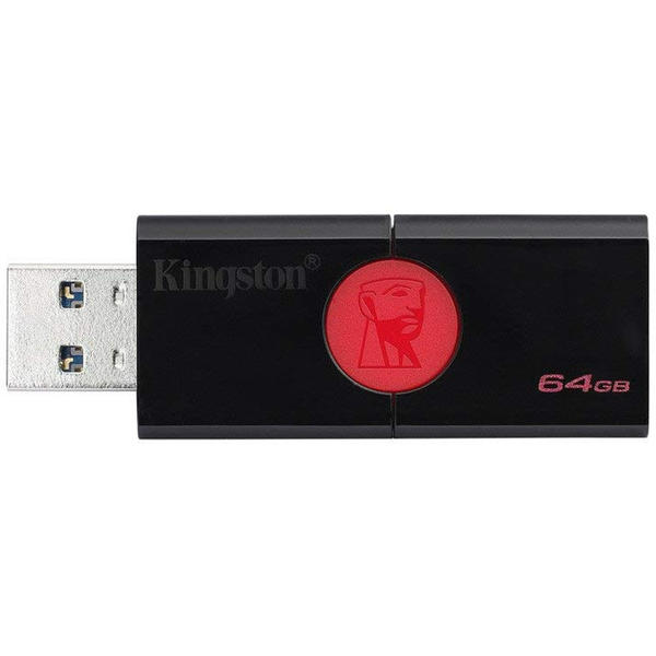 Memorie USB Kingston DataTraveler 106, 64GB, USB 3.1, Negru/Rosu
