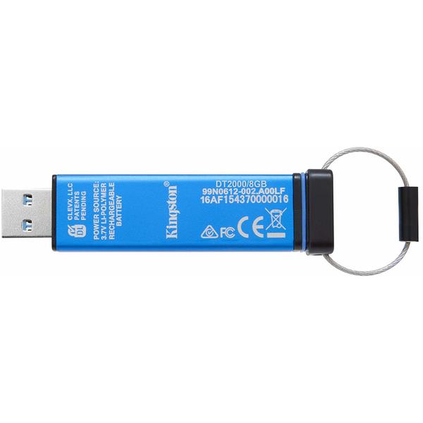 Memorie USB Kingston DataTraveler 2000, 8GB, USB 3.0, Albastru