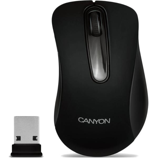 Mouse Canyon CNE-CMSW2, USB, Wirelwss, optic 800dpi, Negru