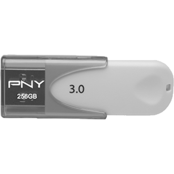 Memorie USB PNY Attache 4, 256GB, USB 3.0, Alb/Gri