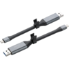 Memorie USB PNY DUO LINK USB 3.0 OTG, 128GB, USB 3.0/Lightning, Negru/Gri