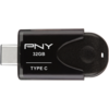 Memorie USB PNY Elite Type-C 3.1, 32GB, USB Type-C, Negru
