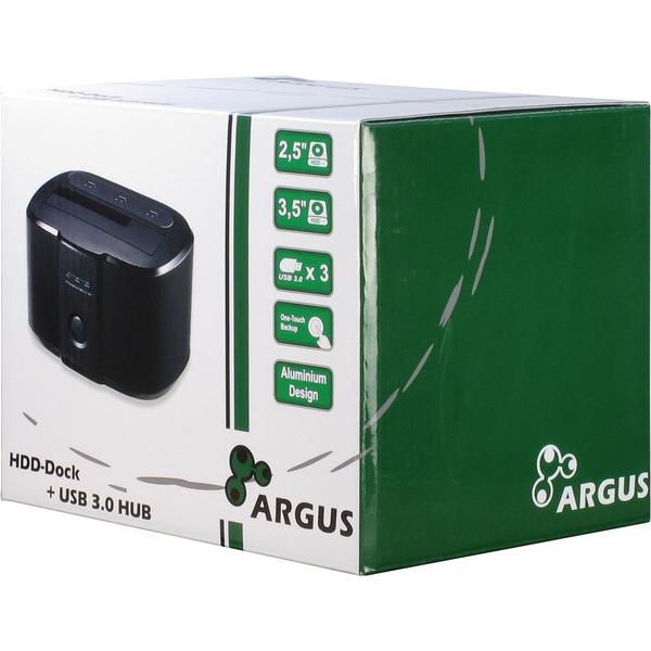 Rack Inter-Tech Argus GD-PD05U, Extern, 2.5''/3.5'', SATA 3 - USB 3.0, Negru