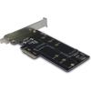 Adaptor SSD/HDD Inter-Tech 1 x PCIe x4 - 1 x M.2 PCIe - 1 x M.2 SATA, KT015