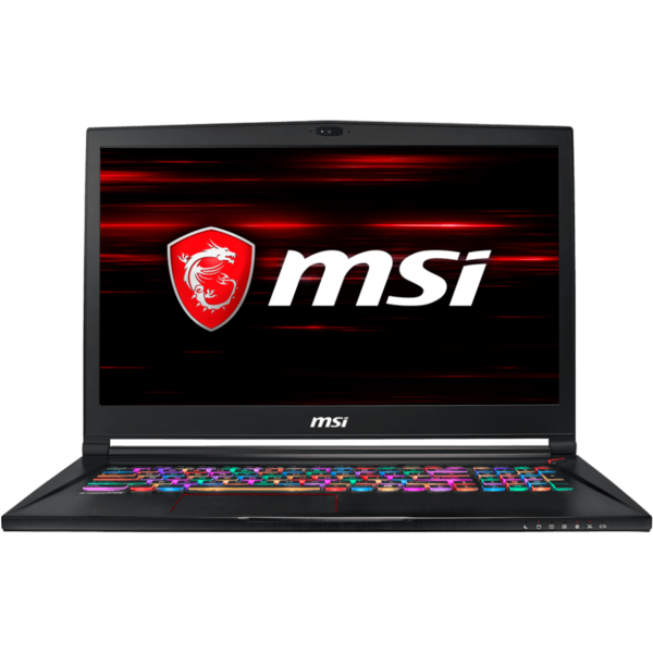 Laptop MSI GS73 Stealth 8RF, 17.3'' FHD, Core i7-8750H 2.2GHz, 16GB DDR4, 1TB HDD + 256GB SSD, GeForce GTX 1070 8GB, FreeDOS, Negru