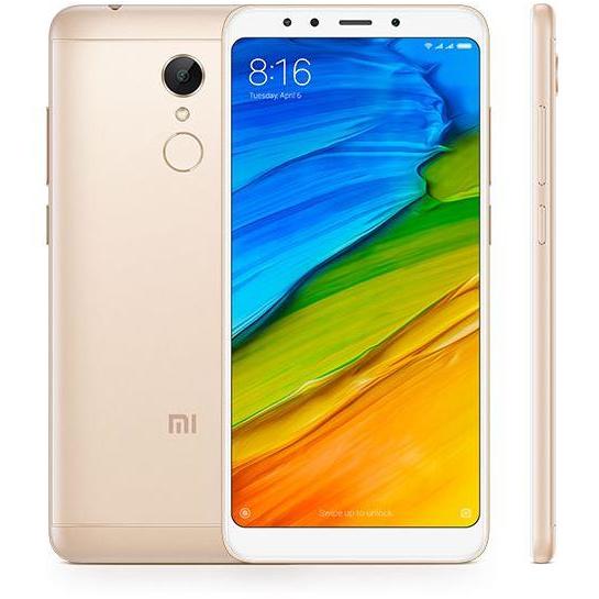 Smartphone Xiaomi Redmi 5, Dual SIM, 5.7'' IPS LCD Multitouch, Octa Core 1.8GHz, 3GB RAM, 32GB, 12MP, 4G, Gold