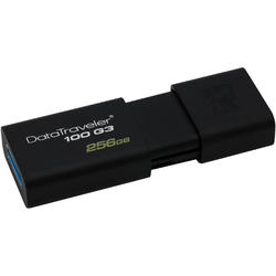 Memorie USB Kingston DataTraveler 100 G3, 256GB, USB 3.0, Negru