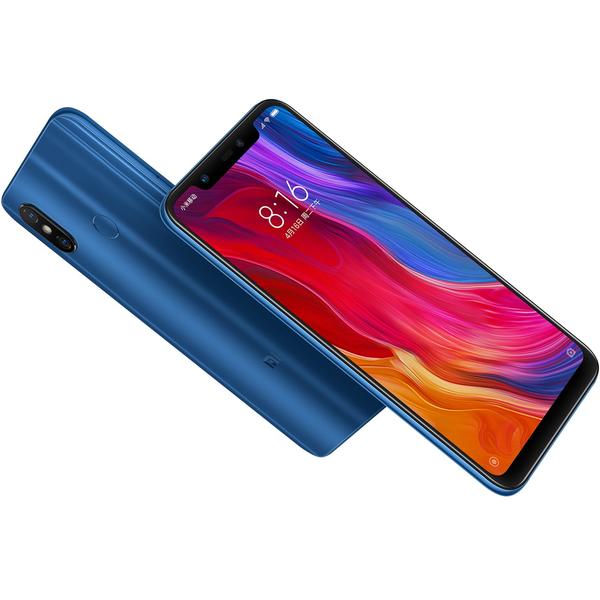 Smartphone Xiaomi Mi 8, Dual SIM, 6.21'' Super AMOLED, Octa Core 2.8GHz + 1.8GHz, 6GB RAM, 64GB, Tri camera 20MP +  12MP + 12MP, 4G, Blue