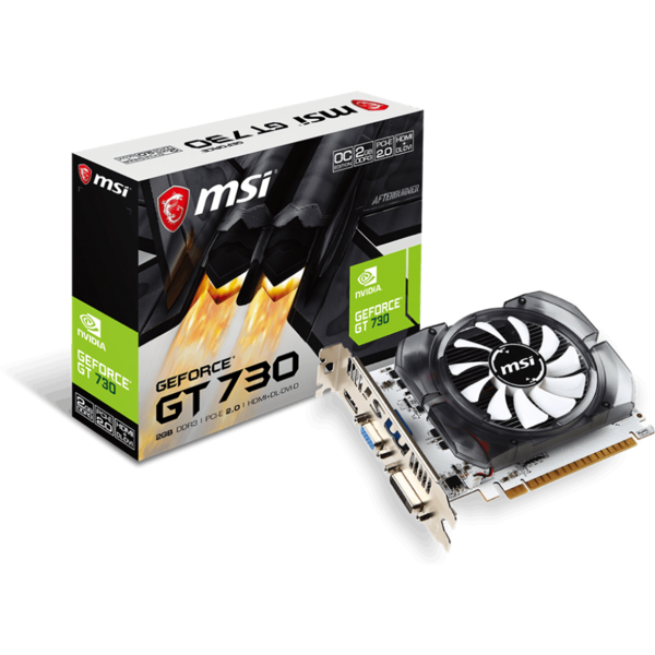 Placa video MSI GeForce GT 730 OCV1, 2GB DDR3, 64 biti