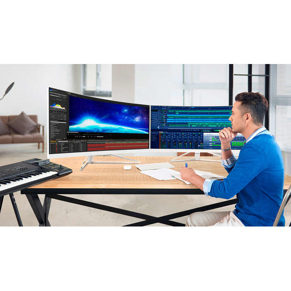 Monitor LED Philips 349X7FJEW/00, 34", QHD UltraWide, VA, Curbat, 4 ms, DisplayPort, Alb