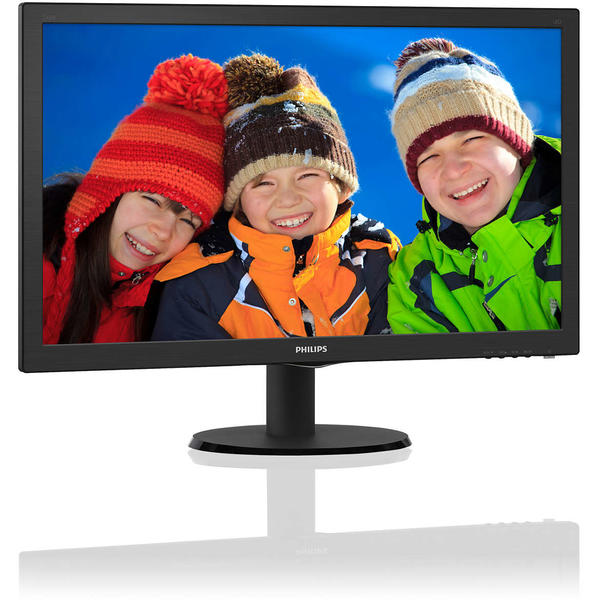 Monitor LED Philips 243V5QSBA/01, 23.6", Full HD, VA, 8 ms, DVI, Negru