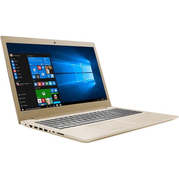 Laptop Lenovo IdeaPad 520-15IKB, 15.6" FHD, Core i3-7100U 2.4GHz, 4GB DDR4, 1TB HDD, Intel HD 620, Windows 10 Home, Auriu
