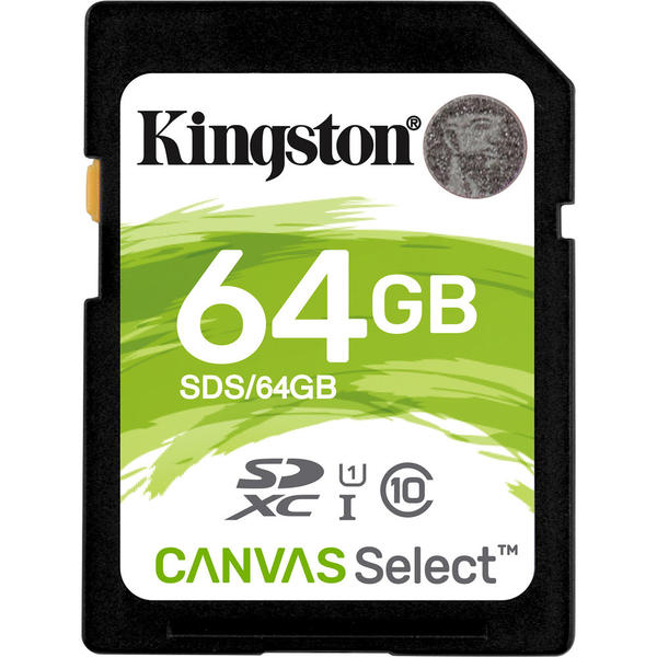 Card Memorie Kingston Canvas Select SDXC, 64GB, Clasa 10, UHS-I U1