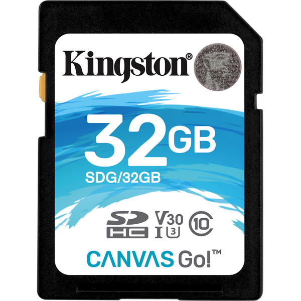 Card Memorie Kingston Canvas Go! SDHC, 32GB, Clasa 10, UHS-I U3