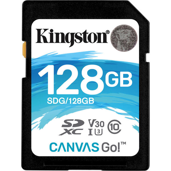 Card Memorie Kingston Canvas Go! SDXC, 128GB, Clasa 10, UHS-I U3