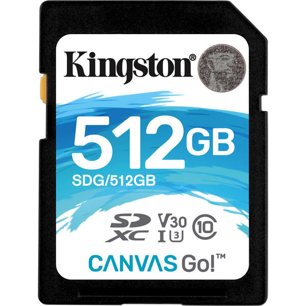 Card Memorie Kingston Canvas Go! SDXC, 512GB, Clasa 10, UHS-I U3