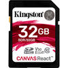 Card Memorie Kingston Canvas React SDHC, 32GB, Clasa 10, UHS-I U3