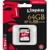 Card Memorie Kingston Canvas React SDXC, 64GB, Clasa 10, UHS-I U3