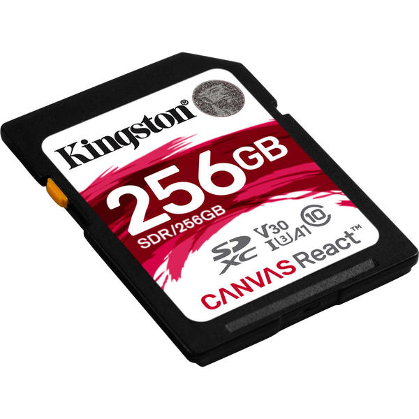 Card Memorie Kingston Canvas React SDXC, 256GB, Clasa 10, UHS-I U3