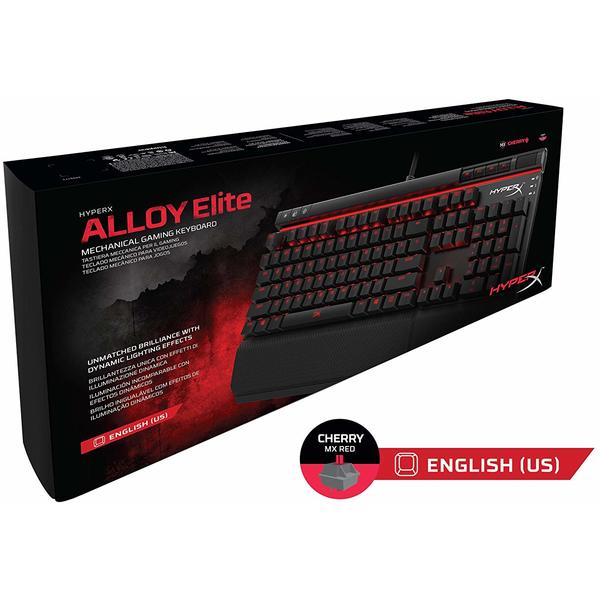 Tastatura Kingston HyperX Alloy Elite, USB, Layout US, Cherry MX Red, Negru