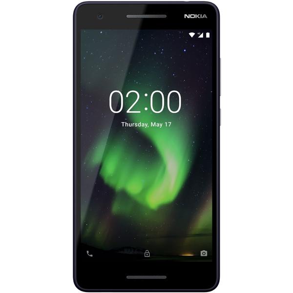 Smartphone Nokia 2.1 (2018), Dual SIM, 5.5'' IPS LCD Multitouch, Quad Core 1.4GHz, 1GB RAM, 8GB, 8MP, 4G, Blue/Silver