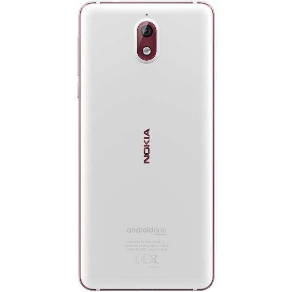 Smartphone Nokia 3.1 (2018), Dual SIM, 5.2'' IPS LCD Multitouch, Octa Core 1.5GHz + 1.0GHz, 2GB RAM, 16GB, 13MP, 4G, White/Iron