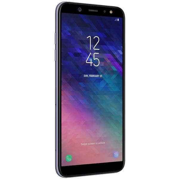 Smartphone Samsung Galaxy A6 (2018), Dual SIM, 5.6'' Super AMOLED Multitouch, Octa Core 1.6GHz, 3GB RAM, 32GB, 16MP, 4G, Lavender-Orchid Gray