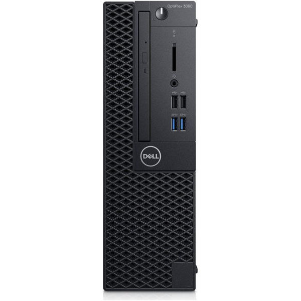 Sistem Brand Dell OptiPlex 3060 SFF, Core i3-8100 3.6GHz, 8GB DDR4, 256GB SSD, Intel UHD 630, Linux, Negru