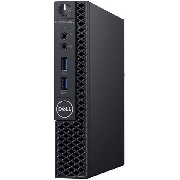 Mini PC Dell OptiPlex 3060 MFF, Core i5-8500T 2.1GHz, 4GB DDR4, 128GB SSD, Intel UHD 630, Linux, Negru