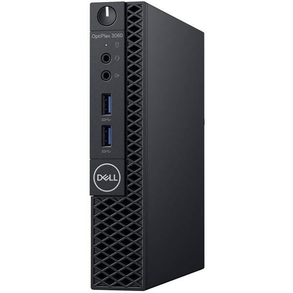 Mini PC Dell OptiPlex 3060 MFF, Core i5-8500T 2.1GHz, 8GB DDR4, 256GB SSD, Intel UHD 630, Linux, Negru