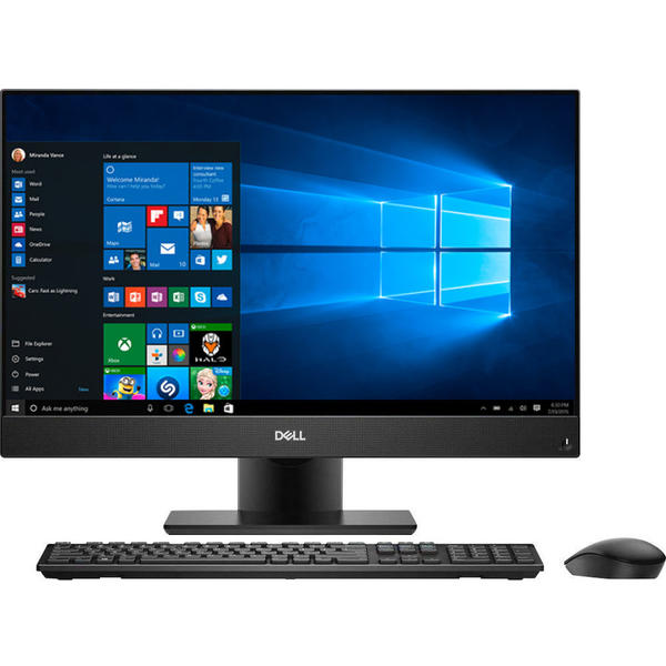 All in One PC Dell Inspiron 24 5477, 23.8'' FHD Touch, Core i7-8700T 2.4GHz, 16GB DDR4, 1TB HDD + 128GB SSD, Intel UHD 630, Win 10 Home 64bit, Negru