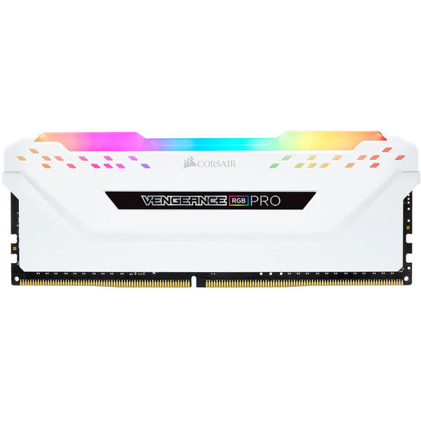 Memorie Corsair Vengeance RGB PRO White, 64GB, DDR4, 2666MHz, CL16, 1.2V, Kit x 8