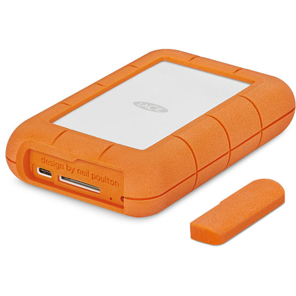 Hard Disk Extern Lacie Rugged RAID Pro, 4TB, USB Tip C, Argintiu/Portocaliu