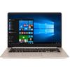 Laptop Asus VivoBook S15 S510UF-BQ049, 15.6" FHD, Core i5-8250U 1.6GHz, 8GB DDR4, 256GB SSD, GeForce MX130 2GB, FingerPrint Reader, Endless OS, Auriu