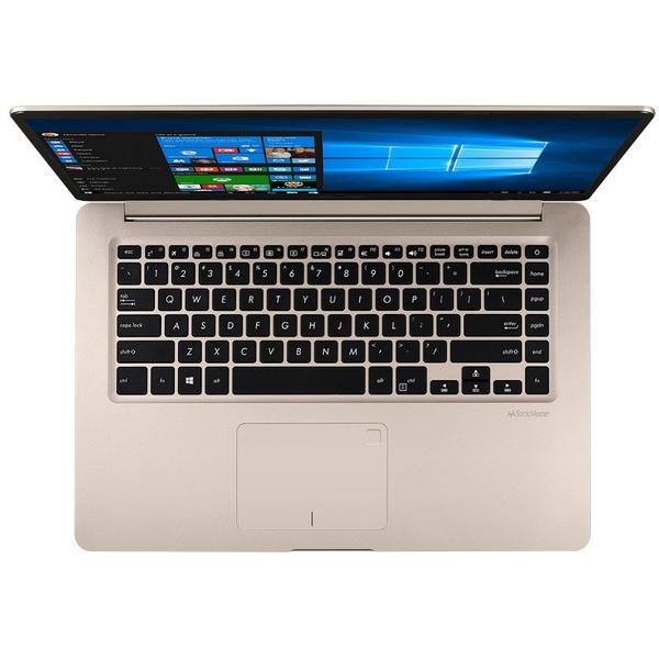 Laptop Asus VivoBook S15 S510UF-BQ049, 15.6" FHD, Core i5-8250U 1.6GHz, 8GB DDR4, 256GB SSD, GeForce MX130 2GB, FingerPrint Reader, Endless OS, Auriu