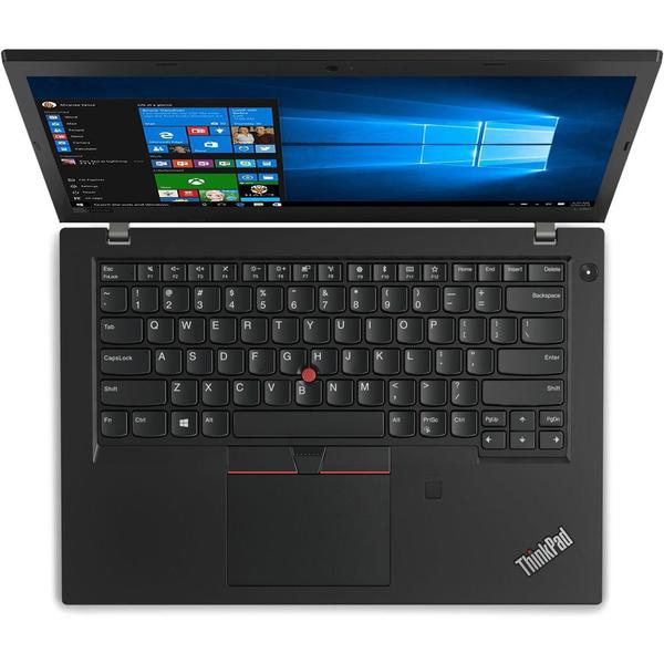 Laptop Lenovo ThinkPad L480, 14.0" FHD, Core i5-8250U pana la 3.4GHz, 8GB DDR4, 512GB SSD, Intel UHD 620, Fingerprint Reader, Windows 10 Pro, Negru