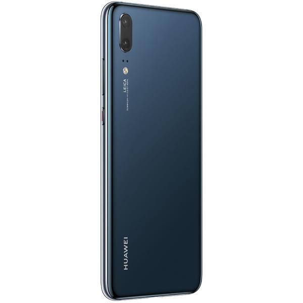Smartphone Huawei P20, Dual SIM, 5.8'' LTPS IPS LCD Multitouch, Octa Core 2.36GHz + 1.8GHz, 4GB RAM, 128GB, Dual 12MP + 20MP, 4G, Midnight Blue
