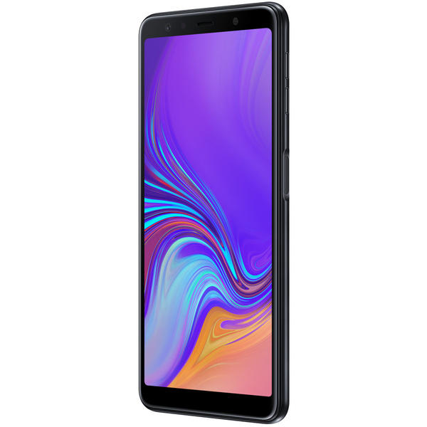 Smartphone Samsung Galaxy A7 (2018), Dual SIM, 6.0'' Super AMOLED Multitouch, Octa Core 2.2GHz + 1.6GHz, 4GB RAM, 64GB, Triple 24MP + 5MP + 8MP, 4G, Black